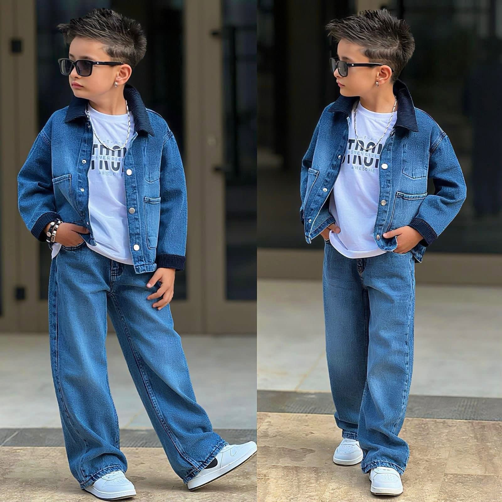 3-jų dalių džinsinis komplektas berniukams